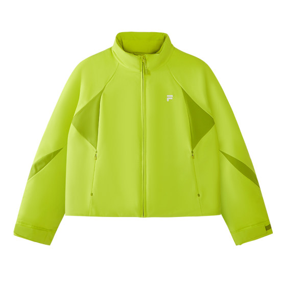 
FILA FUSION Fila trendy brand cotton jacket for women 2026 spring new fashion casual loose color block stand collar jacket