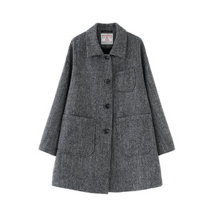A long shot of the Shuo family's years. Harris fabric imported from the UK, British style autumn and winter mid-length wool coat