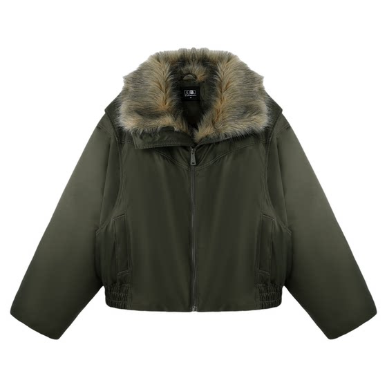 
BJHG regardless of consequences, mountain carving cotton coat men's autumn and winter retro fur collar jacket couple wear cotton coat women