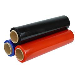 Strong stretch and high adsorption PE black stretch film packaging film