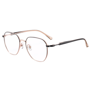 
Bertha gradient gold wire glasses for women with myopia can be matched with anti-blue light and white-faced, small ultra-light frame