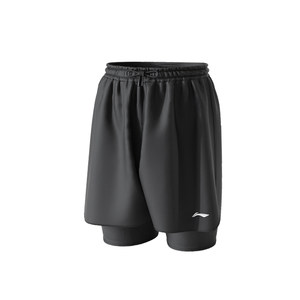 
Li Ning swimming trunks men's double-layer anti-embarrassing shorts beach pants men's adult swimming trunks swimming cap swimming goggles three-piece set