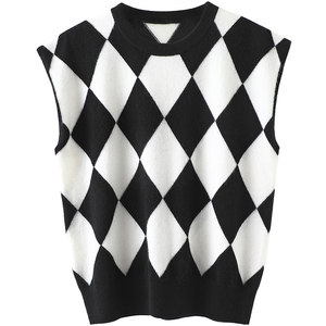 
So beautiful~ no matter how you wear it, you are elegant! Round-neck cashmere vest for women, pure cashmere sweater and sweater pullover