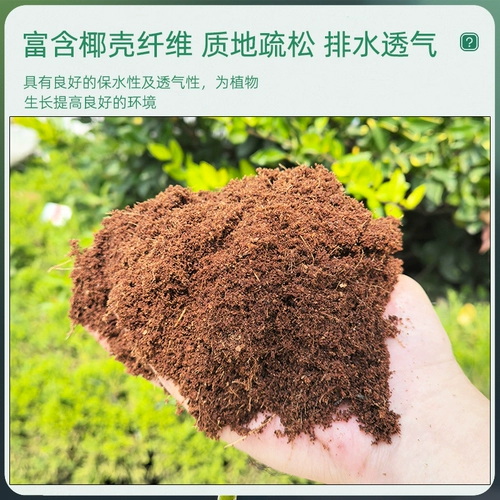 Кокосовые кирпичные пищевые овощи в почве, большие кусочки больших кусочков обезвоженных, стерильных полинутов, кокосовая почвенная почва, кокосовые отруби, грубая кокосовая раковина посадка