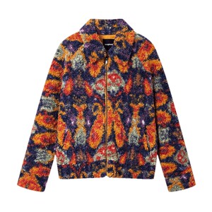 
Desigual [Celebrity Same Style] Imitation Lamb Wool Loose Printed Lapel Women's Jacket