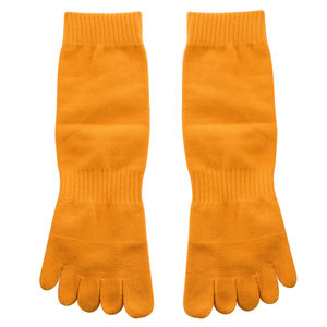 
3 pairs of autumn and winter medium tube five-finger socks men street thickened high tube pure cotton five-toed socks anti-odor ins men's socks