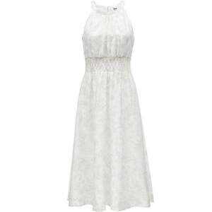 
[ONLY Outlet] Spring new style French cut-shoulder design printed halter neck oil painting skirt mid-length skirt dress for women