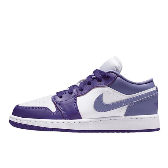 Nike Nike AJ1 women's shoes Air Jordan 1 white and purple retro slab shoes children's basketball shoes 553560-551