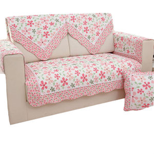 
Green and pink two pastoral small floral fabric quilted sofa cushion anti-slip cushion sofa towel cushion sofa cover bay window cushion