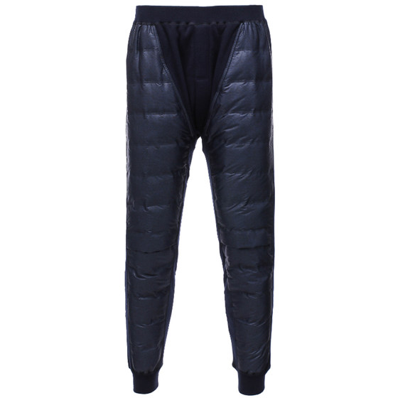 Hengyuanxiang thick version of down pants men's double stickers down northeast cotton pants men's slim body plus velvet thickened knee protective
