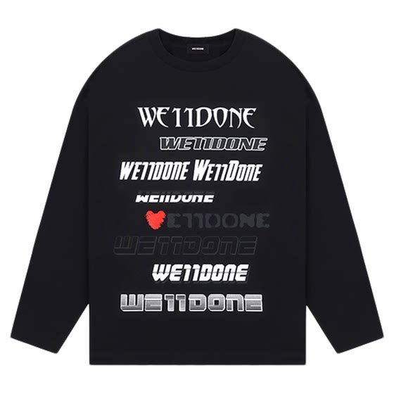 
WE11DONE neutral men and women same love pattern letters LOGO printed long-sleeved T-shirt