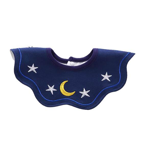 
Baby bib bib waterproof 360 degrees rotatable 0 cute embroidered bib 1 pure cotton large size 2-year-old boy baby