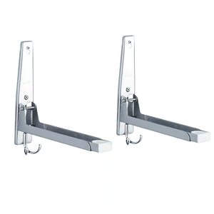 Kitchen Thickened 304 Stainless Steel Microwave Holder Oven Storage Shelf Hanging Bracket Wall-mounted Telescopic Wall Rack