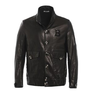 
Autumn and winter new Haining genuine leather jacket men's sheepskin motorcycle youth men's jacket slim embroidered leather jacket trendy