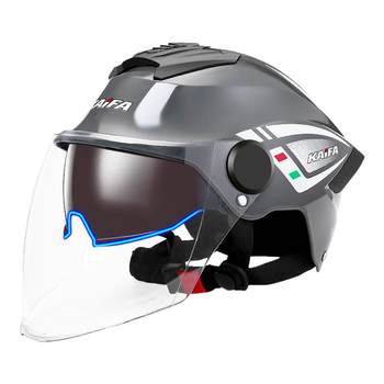 Summer double-mirror electric vehicle helmet for men and women, motorcycle battery vehicle half helmet 3C new national standard sun protection breathable safety helmet