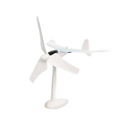 Toy Encyclopedia Children's Wind Energy Aircraft Storage Windmill Powered Glider Model Aircraft Toys Ornaments For Boys And Girls Gifts