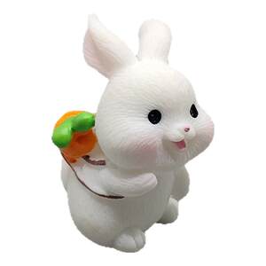 
Micro landscape ornaments small size cartoon rabbit cute rabbit cute little white rabbit animal model resin play house toy
