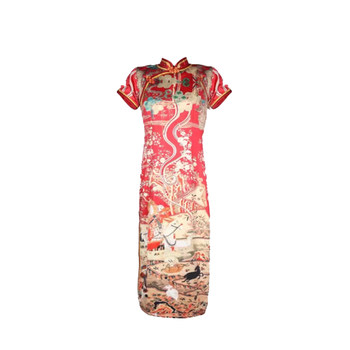 
Large size women's new Chinese style cheongsam dress