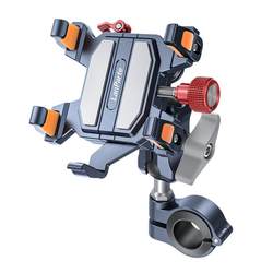 Rampart aluminum motorcycle mobile phone holder shock absorption