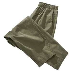 
She pool elastic waist casual pants 2026 spring new women's fashion simple loose slimming nine-point harem pants
