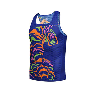
UTO Youtu National Style Four Symbol Quick Dry Vest Men's Marathon Racing Running Sleeveless Women's Summer Wound and Breathable T-shirt