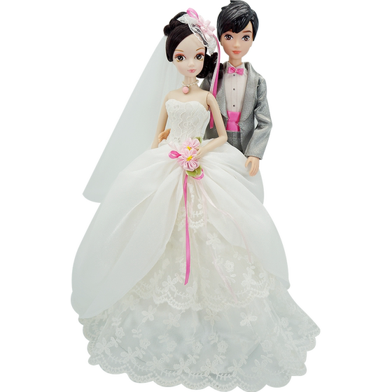Keer Dolls Happy Time Wedding Couples to simulate the baby girl princess wedding gift commemorative 9113

