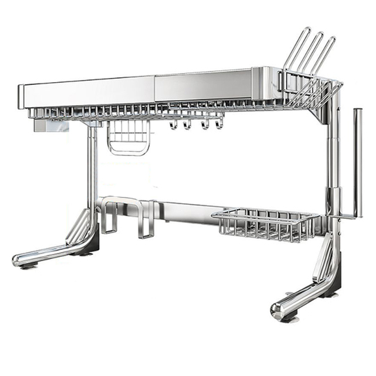304 Stainless Steel Telescopic Sink Rack - Kitchen Organizer