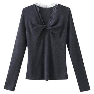 
[Clearout Flash Sale] Winter Korean style soft and waxy knitted top with unique design for small men gray slim sweater