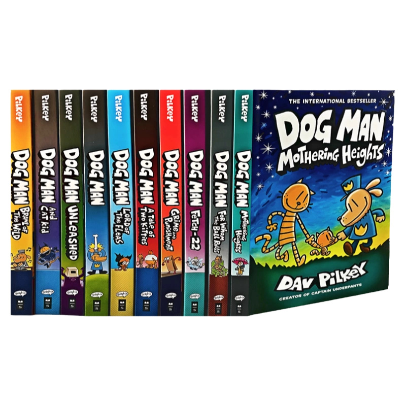 现货英文原版Dog man神探狗狗1-10册盒装6-13岁小学课外阅读章节幽默 