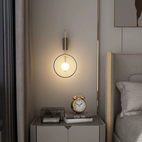 Бра для кровати, современный и минималистичный настенный светодиодный скандинавский отельный фонарь для коридора, легкий роскошный стиль