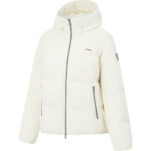 
Li Ning hot pot down jacket丨Women's new winter hooded short top duck down clothes women's warm sports jacket