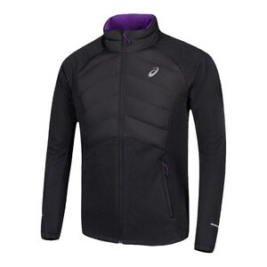 
ASICS men's running windproof and warm water-repellent jacket stand collar reflective sports jacket spring and autumn style