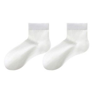 
White socks women's summer thin mesh anti-odor sweat-absorbent miu style ballet style non-falling mid-calf cotton socks