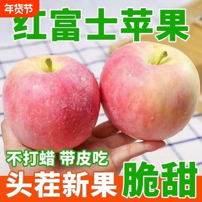 甜脆正宗山西红富士苹果水果冰糖心当季新鲜整箱批发年货节不打蜡
