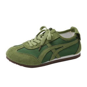 
Green moral training shoes for women 2026 new spring soft-soled foot-showing small casual super hot sports flat-soled canvas forrest shoes