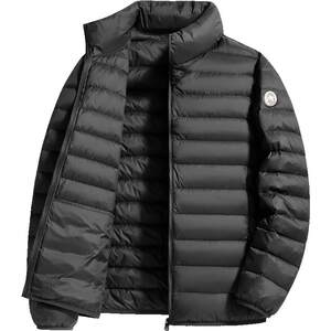 
Snow Flying Thin Down Jacket Men's Short Stand Collar Jacket Sports Leisure Versatile Spring and Autumn Jacket for Small People