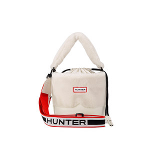 
HUNTER2025 autumn and winter new men and women same plush two-color shoulder strap casual bucket bag one-shoulder crossbody backpack
