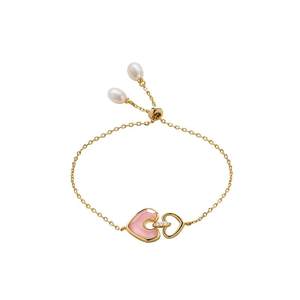 
Wang Yuwen's same style AmberLollipop pink crystal bracelet for women with natural pull-out design niche light luxury jewelry