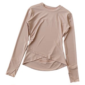 
Clearance slimming yoga clothes for women professional training Pilates fitness tops T-shirt outdoor running long-sleeved sportswear