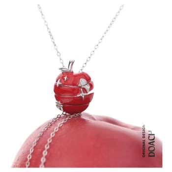 
Apple sliced ​​necklace for women red apple pendant necklace