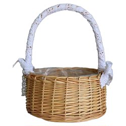 Rattan creative hand-held flower basket spring outing wedding flower girl flower basket decorative ornaments basket pastoral picnic flower basket wicker