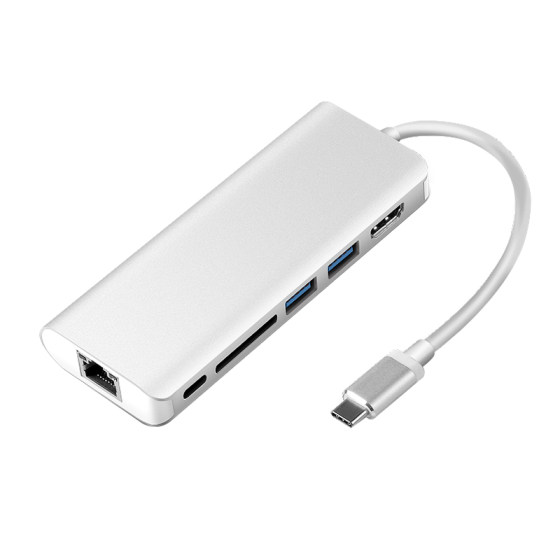 
Suitable for macbook laptop TypeC expansion dock expansion USB adapter converter splitter network card Thunderbolt 3 to HDMI line projector accessories macpro new Air