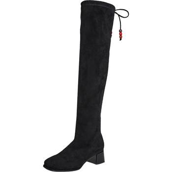 Bestu 2025 Winter New Thick Heel Over-the-Knee Boots Elastic Slim Boots Thick Heel Women's Extra Long Boots CC668DC5