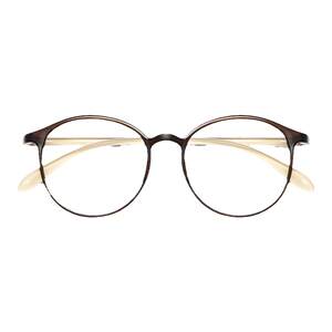 
Ultra-light retro myopia glasses for women can match the degree of anti-blue light and radiation resistance tea color without makeup, big face and slimming eyes