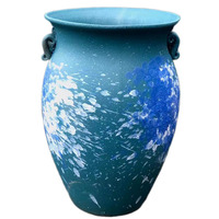 Jingdezhen Hand-Splashed Ink Rough Pottery Succulent Pot