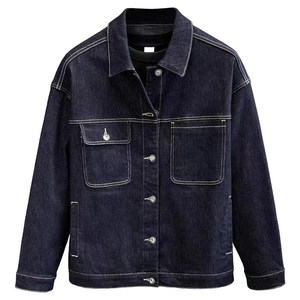 
High-end anti-fading primary color washing denim jacket men's loose large-size lapel jacket new style workwear denim jacket