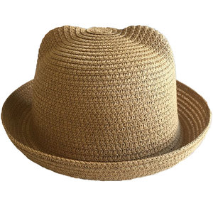 
Korean version of Song Qian cat ear straw hat summer women's straw hat sun hat summer children's top hat bear parent-child hat