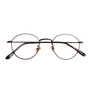 Retro glasses box Japanese ultra -light circular can be equipped with close -up glasses female Korean version of metal small face, eyes frame mirror frame men
