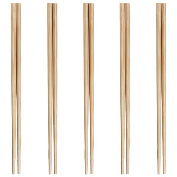 Paint -free wax, natural bamboo chopsticks 10 pairs
