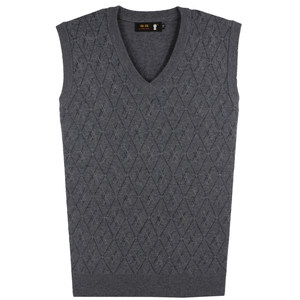 Golden Rabbit New Men's Wool Vest Men's V -neck Sweat Sweaters Shoulder Middle -aged Loose Cover Sweed Men's Fold
